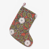 ワイルドバラアートイラストレーションフラワーヴィンテージ スモールクリスマスストッキング (正面 (吊り時))