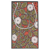 ワイルドバラアートイラストレーションフラワーヴィンテージ スモールペーパーバッグ (裏面)