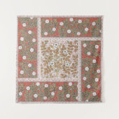 ワイルドバラアートイラストレーションフラワーヴィンテージ タペストリー (正面)