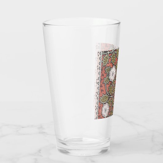 ワイルドバラアートイラストレーションフラワーヴィンテージ タンブラーグラス (右)