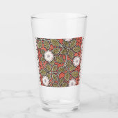 ワイルドバラアートイラストレーションフラワーヴィンテージ タンブラーグラス (正面)