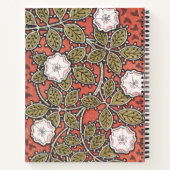 ワイルドバラアートイラストレーションフラワーヴィンテージ ノートブック (裏面)