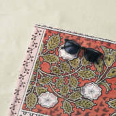 ワイルドバラアートイラストレーションフラワーヴィンテージ ビーチタオル (インサイチュ)