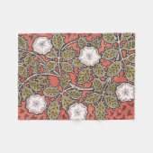 ワイルドバラアートイラストレーションフラワーヴィンテージ フリースブランケット (正面(横))