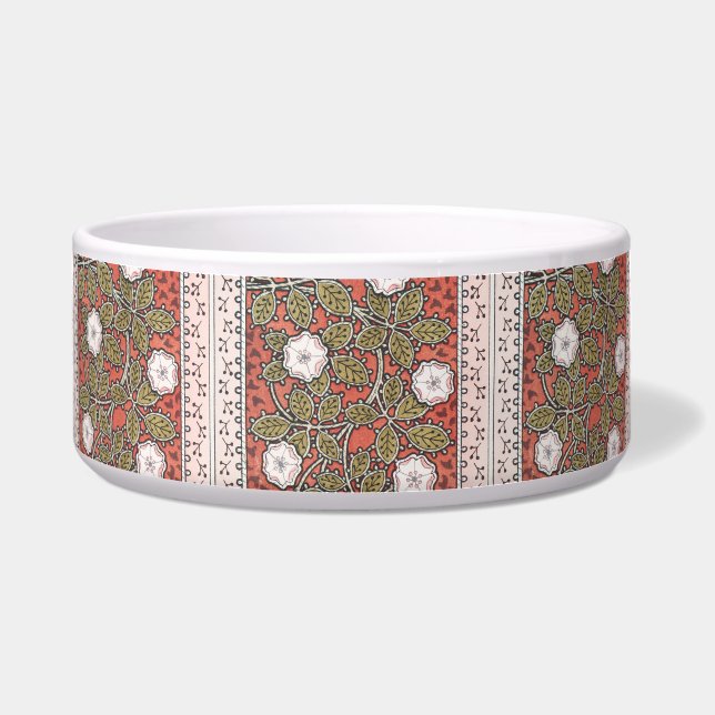 ワイルドバラアートイラストレーションフラワーヴィンテージ ボウル (正面)