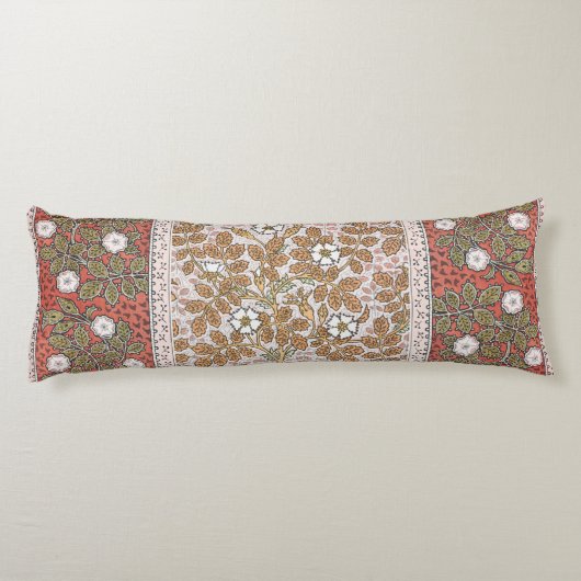 ワイルドバラアートイラストレーションフラワーヴィンテージ ボディピロー (裏面)