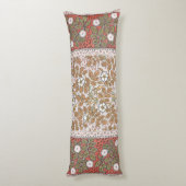 ワイルドバラアートイラストレーションフラワーヴィンテージ ボディピロー (裏面 (縦))