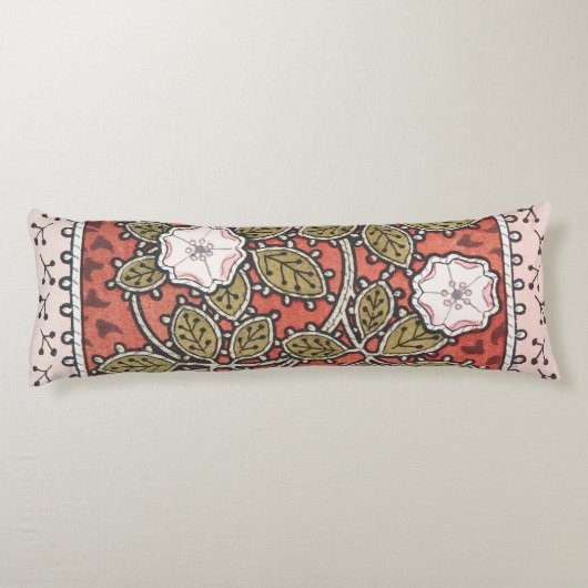 ワイルドバラアートイラストレーションフラワーヴィンテージ ボディピロー (裏面)