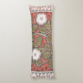 ワイルドバラアートイラストレーションフラワーヴィンテージ ボディピロー (裏面 (縦))