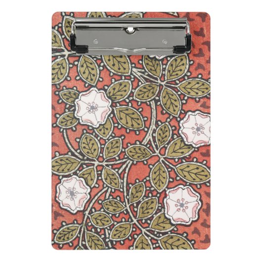 ワイルドバラアートイラストレーションフラワーヴィンテージ ミニクリップボード (正面)