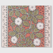 ワイルドバラアートイラストレーションフラワーヴィンテージ ラッピングペーパー (フラット)