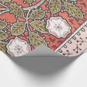 ワイルドバラアートイラストレーションフラワーヴィンテージ ラッピングペーパー (角)