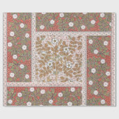 ワイルドバラアートイラストレーションフラワーヴィンテージ ラッピングペーパー (フラット)