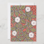 ワイルドバラアートイラストレーションフラワーヴィンテージ 招待状 (裏面)