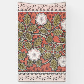 ワイルドバラアートイラストレーションフラワーヴィンテージ 横断幕 (縦)