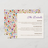 ワイルドバラウッズエキゾチック花ガーデン結婚ズ エンクロージャーカード (正面/裏面)