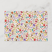 ワイルドバラウッズエキゾチック花ガーデン結婚ズ エンクロージャーカード (裏面)