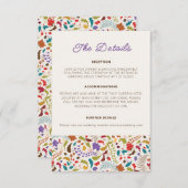 ワイルドバラウッズエキゾチック花ガーデン結婚ズ エンクロージャーカード (正面/裏面)