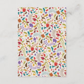 ワイルドバラウッズエキゾチック花ガーデン結婚ズ エンクロージャーカード (裏面)