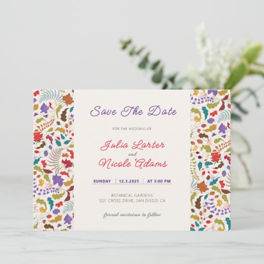 ワイルドバラウッズエキゾチック花ガーデン結婚ズ セーブザデート (スタンド正面)