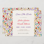 ワイルドバラウッズエキゾチック花ガーデン結婚ズ セーブザデート (正面/裏面)