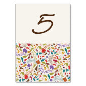 ワイルドバラウッズエキゾチック花ガーデン結婚ズ テーブルナンバー (裏面)