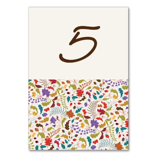 ワイルドバラウッズエキゾチック花ガーデン結婚ズ テーブルナンバー (正面)