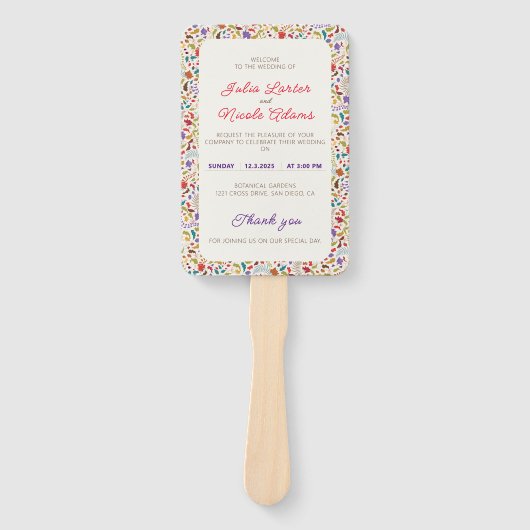 ワイルドバラウッズエキゾチック花ガーデン結婚ズ ハンドファン (正面)