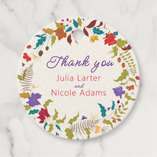 ワイルドバラウッズエキゾチック花ガーデン結婚ズ フェイバータグ (正面)