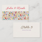 ワイルドバラウッズエキゾチック花ガーデン結婚ズ プレイスカード (正面/裏面)