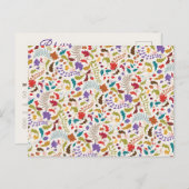 ワイルドバラウッズエキゾチック花ガーデン結婚ズ ポストカード (正面/裏面)