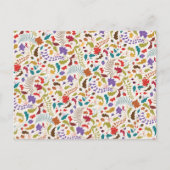 ワイルドバラウッズエキゾチック花ガーデン結婚ズ ポストカード (正面)