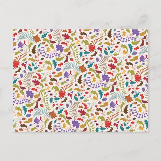 ワイルドバラウッズエキゾチック花ガーデン結婚ズ ポストカード (正面)