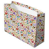 ワイルドバラウッズエキゾチック花ガーデン結婚ズ ラージペーパーバッグ (裏面アングル)