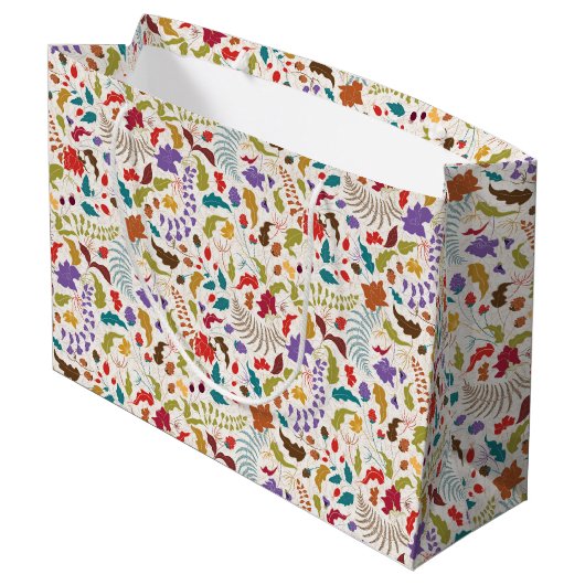 ワイルドバラウッズエキゾチック花ガーデン結婚ズ ラージペーパーバッグ (裏面アングル)