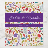 ワイルドバラウッズエキゾチック花ガーデン結婚ズ ワインラベル (シングルラベル)