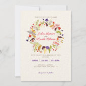 ワイルドバラウッズエキゾチック花ガーデン結婚ズ 招待状 (正面)