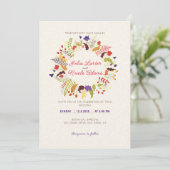 ワイルドバラウッズエキゾチック花ガーデン結婚ズ 招待状 (スタンド正面)