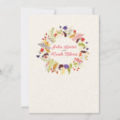 ワイルドバラウッズエキゾチック花ガーデン結婚ズ 招待状 (裏面)