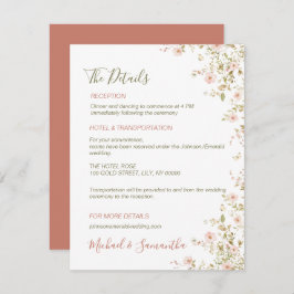 ワイルドバラカントリーウェディング エンクロージャーカード