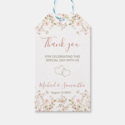 ワイルドバラカントリーウェディング ギフトタグ (正面)