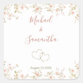 ワイルドバラカントリーウェディング スクエアシール (正面)