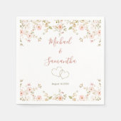 ワイルドバラカントリーウェディング スタンダードカクテルナプキン (正面)