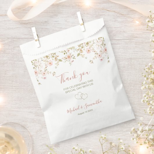 ワイルドバラカントリーウェディング フェイバーバッグ (クリップ留めされた状態)
