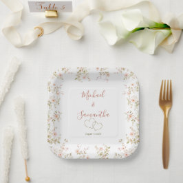 ワイルドバラカントリーウェディング ペーパープレート