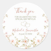 ワイルドバラカントリーウェディング ラウンドシール (正面)