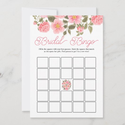 ワイルドバラカントリーブライダルシャワービンゴデジタル 招待状 (正面)