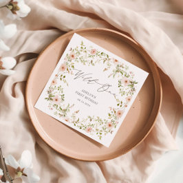 ワイルドバラキッズファースト誕生日紙 スタンダードカクテルナプキン