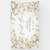 ワイルドバラキッズファースト誕生日 横断幕 (縦)