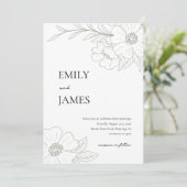ワイルドバラシンプル結婚式招待状インセージ 招待状 (スタンド正面)